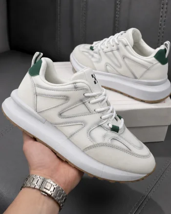 Adidasi dama casual albi cu gri  R01
