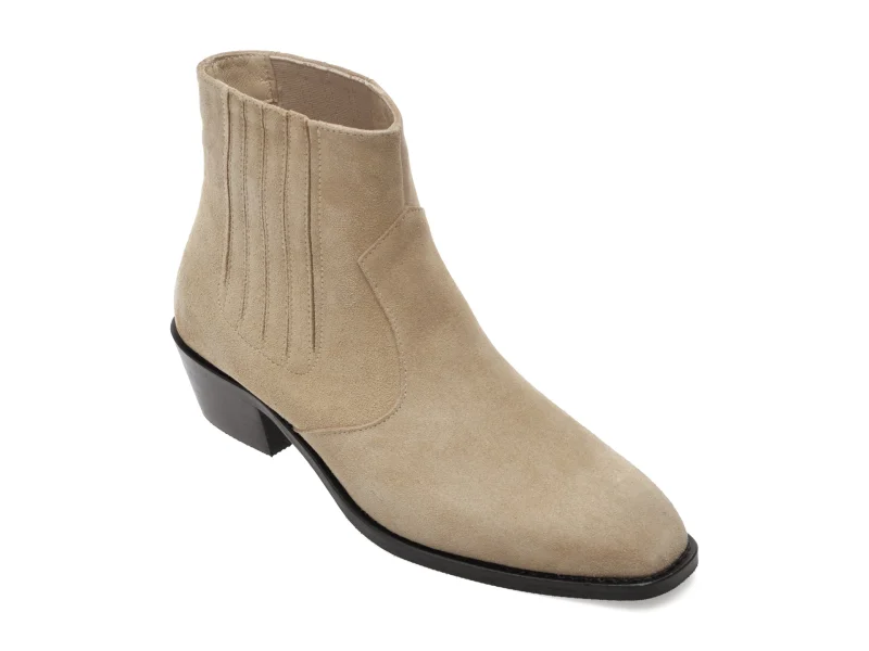Ghete GRYXX gri, 5376042, din piele intoarsa