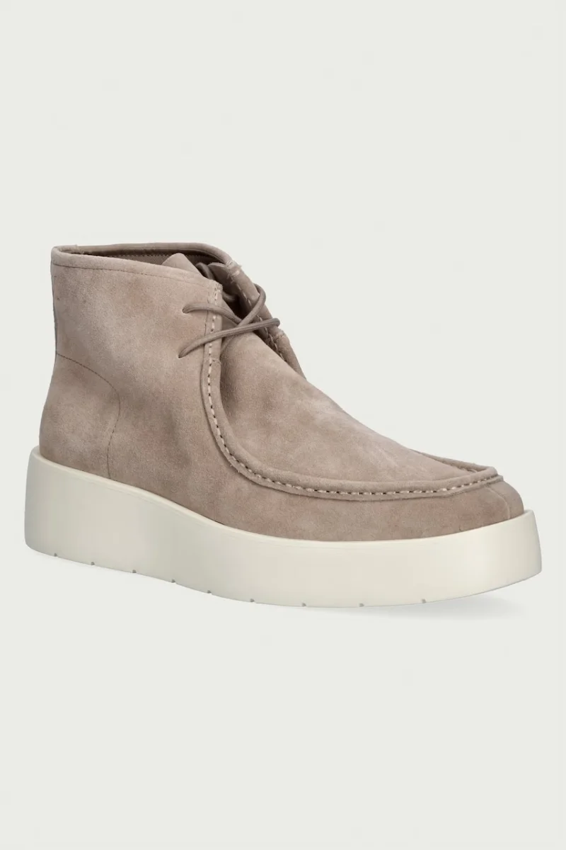 Calvin Klein  botine pentru femei din piele întoarsă FLATF LACE UP APR CUT BOOT