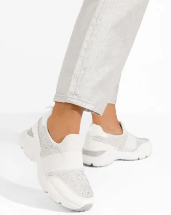 Sneakers dama Zaliana albi