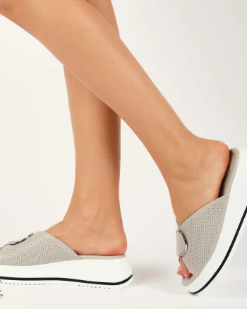 PAPUCI Dama DIN Piele Naturala CRL1436 GRI