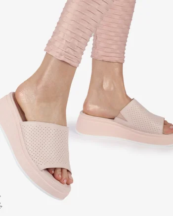 PAPUCI DAMA DIN PIELE NATURALA CRL1425 ROZ