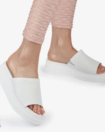 PAPUCI DAMA DIN PIELE NATURALA CRL1425 ALB