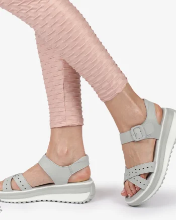 SAndale DAMA DIN PIELE NATURALA CU BARETE INCRUCISATE CRL1423 GRI