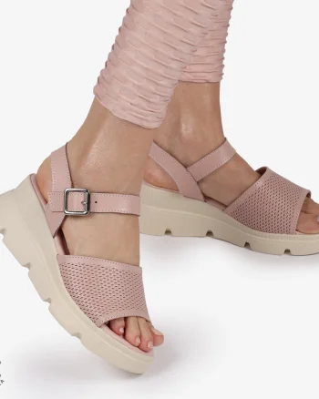 SAndale DAMA DIN PIELE NATURALA CU TALPA INALTA CRL1420 ROZ