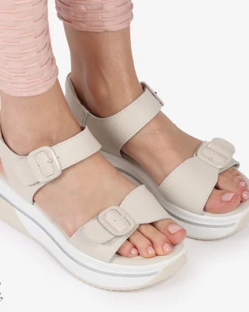 SAndale DAMA SPORT DIN PIELE NATURALA CU INCHIDERE CATARAMA CRL1412 BEJ