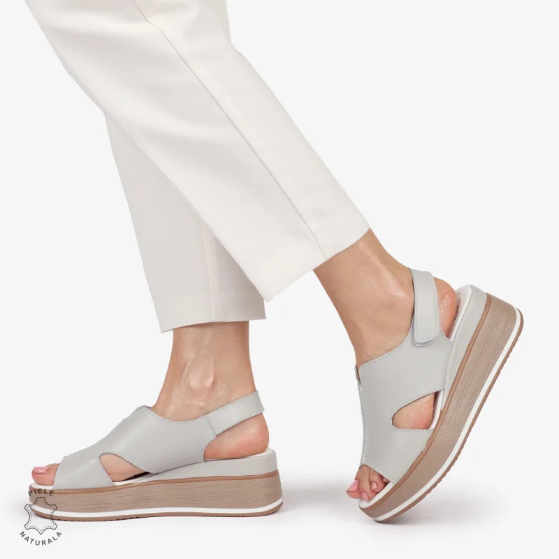 SAndale DAMA SPORT DIN PIELE NATURALA CU INCHIDERE SCAI CRL1410 GRI