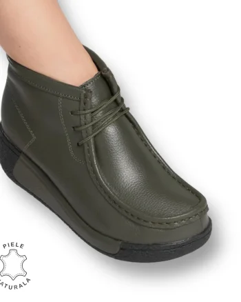 Ghete DAMA din PIELE NATURALA CRL0910 VERDE INCHIS