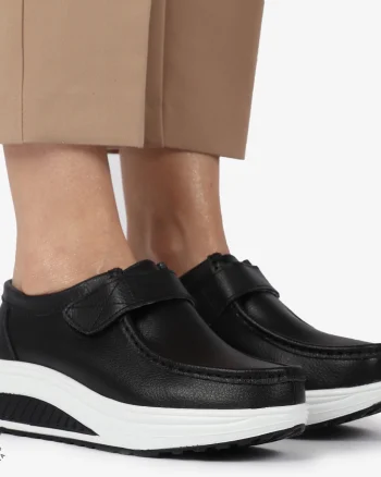 Mocasini dama din Piele Naturala CRL0063 NEGRU