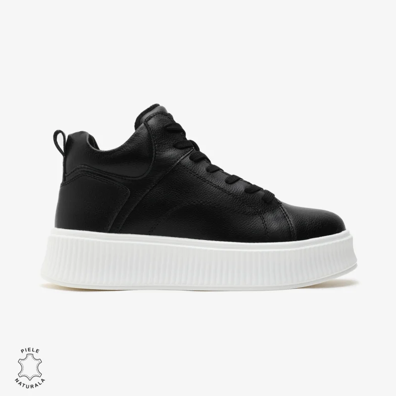 Ghete dama din Piele Naturala CRL0648 NEGRU