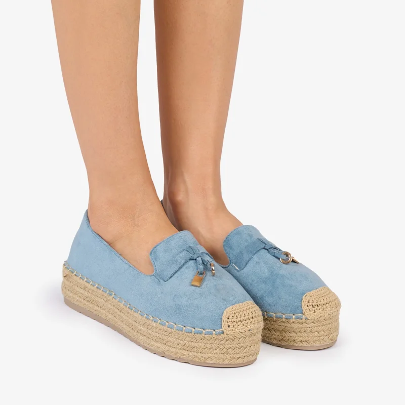MOCASINI dama Piele ECOLOGICA INTOARSA CU DETALIU AURIU CRL1026 CU ELASTIC Culoare: ALBASTRU