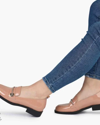 Mocasini dama din Piele Naturala LACUITA CRL0985 ROZ