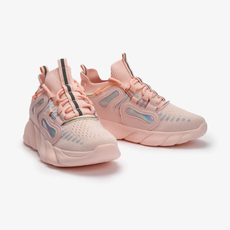 SNEAKERS Dama din Piele Ecologica si textil CRL0130 Roz