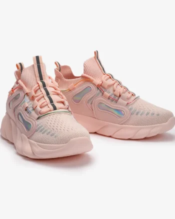 SNEAKERS Dama din Piele Ecologica si textil CRL0130 Roz