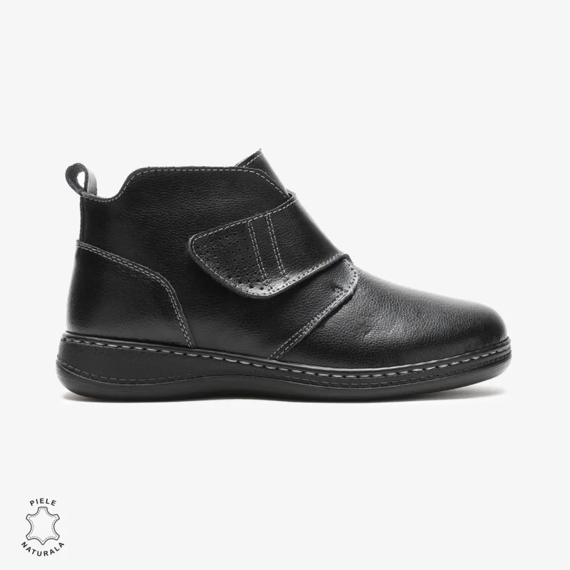 GHETE DAMA DIN PIELE NATURALA CRL0681 Negre