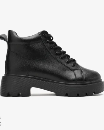 Ghete dama din Piele Naturala CRL0677 Negre