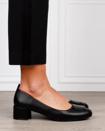 Pantofi Eleganti dama din piele Ecologica cu brant din piele naturala CRL1584