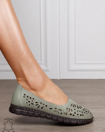 BALERINI dama din Piele naturala PERFORATA SLIP-ON CRL1363 Barilla