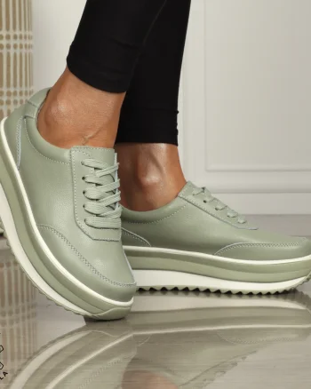 Pantofi casual dama din piele naturala cu șiret comozi și versatili CRL1444 BARILLA