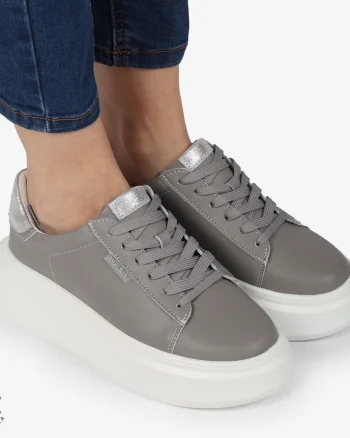 Pantofi DAMA CASUAL din piele naturală confort și stil CRL1378 GRI