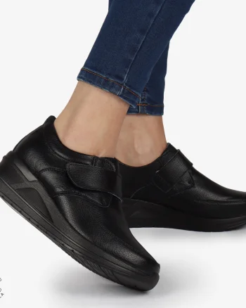 Pantofi Casual dama din Piele naturala CRL1332 NEGRU