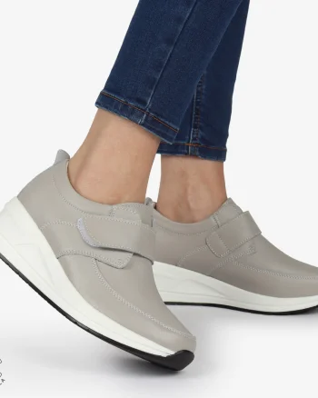 Pantofi Casual dama din Piele naturala CRL1332 GRI