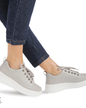 Pantofi casual dama piele naturala CRL0869 GRI