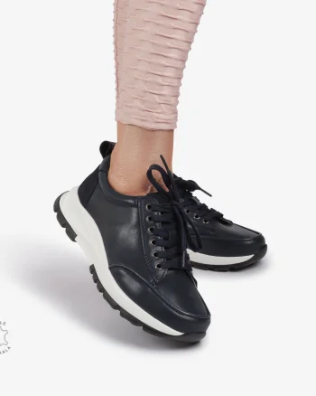 Pantofi Casual dama din Piele Naturala CRL0854 BLEUMARIN