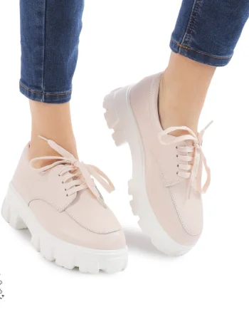 Pantofi casual dama din Piele naturală CRL0109ROZ
