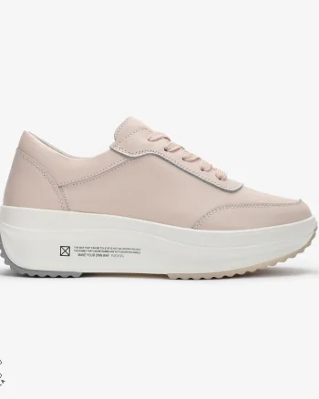 Pantofi casual dama din Piele naturală CRL0058 ROZ