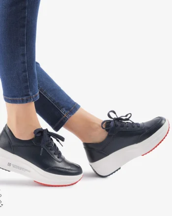 Pantofi casual dama din Piele naturală CRL0058 BLEUMARIN