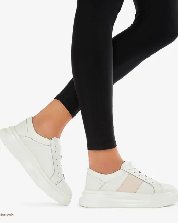 Pantofi Casual de dama din Piele naturala respirabili și ușori CRL0490 Roz
