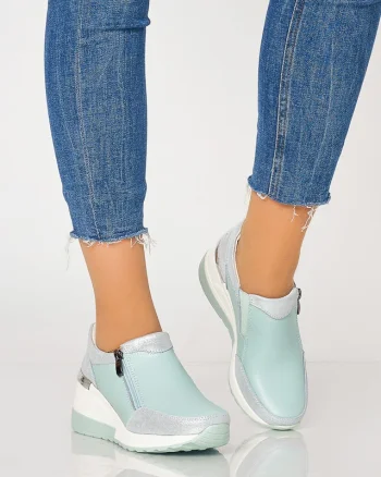 Pantofi Casual Dama Piele Naturala CRL0072 VERDE