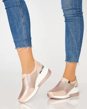 Pantofi Casual Dama Piele Naturala CRL0072 AURIU