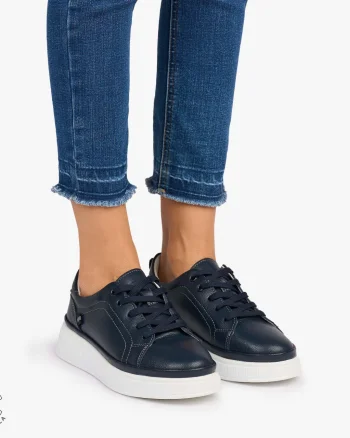 Pantofii casual piele naturala COMOZI CRL1070 CULOARE: NAVY