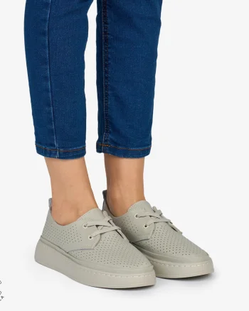 PANTOFI CASUAL Dama Piele Naturala CRL1052 Culoare: GRI
