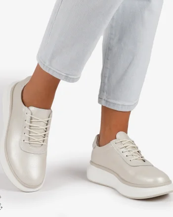 Pantofi Casual Dama Piele Naturala CRL1002 Culoare: BEJ