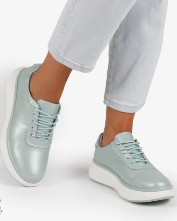 Pantofi Casual Dama Piele Naturala CRL1002 Culoare: VERDE
