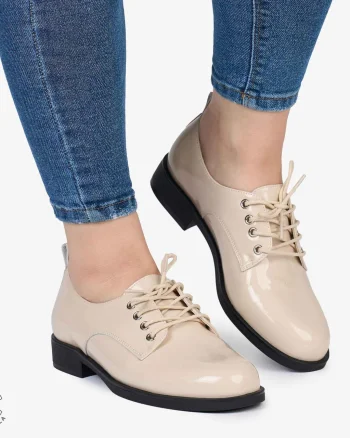 Pantofi dama CASUAL din Piele Naturala LACUITA CRL0984 BEJ