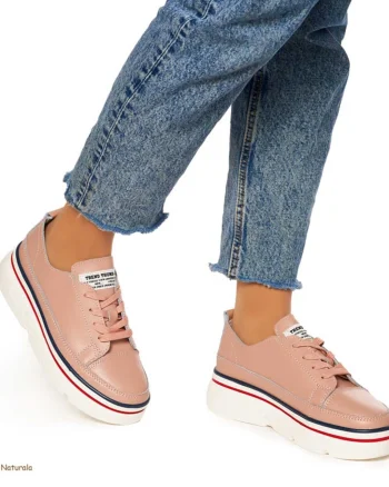 Pantofi DAMA DIN PIELE NATURALA CRL0972 CULOARE : ROZ