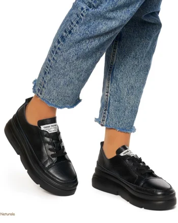 Pantofi DAMA DIN PIELE NATURALA CRL0972 CULOARE : NEGRU