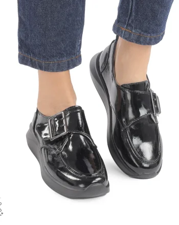 Pantofi casual piele naturala LACUITA CRL883 NEGRU