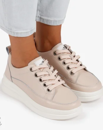 Pantofi casual dama piele naturala CRL0869 ROZ
