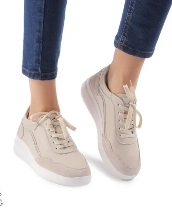Pantofi Casual dama din Piele Naturala CRL0845 BEJ