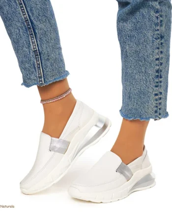 Pantofi Dama Piele Naturala din calitate inalta CRL0083 ALB