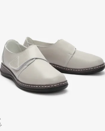 Mocasini dama din Piele naturală CRL0017 Gri
