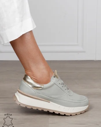 Pantofi Casual DAMA din PIELE Naturala cu model pe talpa CRL1524 BARILLA