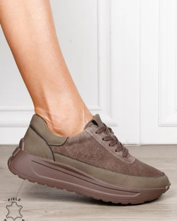 Pantofi sport din piele naturală cu design contemporan CRL1814 MARO
