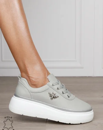 Pantofi DAMA CASUAL din piele naturală CU DETALIU FLUTURE CRL1376 BARILA