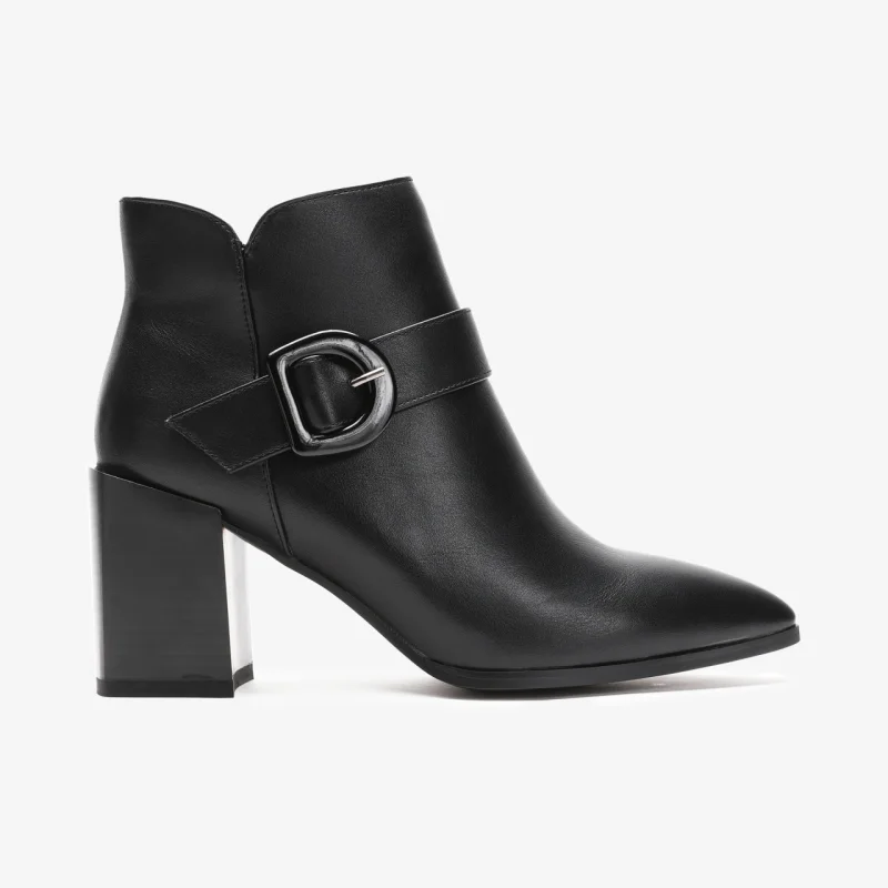 Botine dama din Piele Ecologica CRL0660 Negru